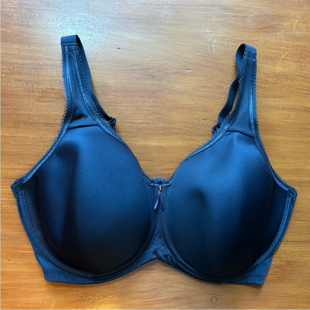 Wacoal Basic Beauty T shirt spacer bra 36G Navy Blue/Black Iris